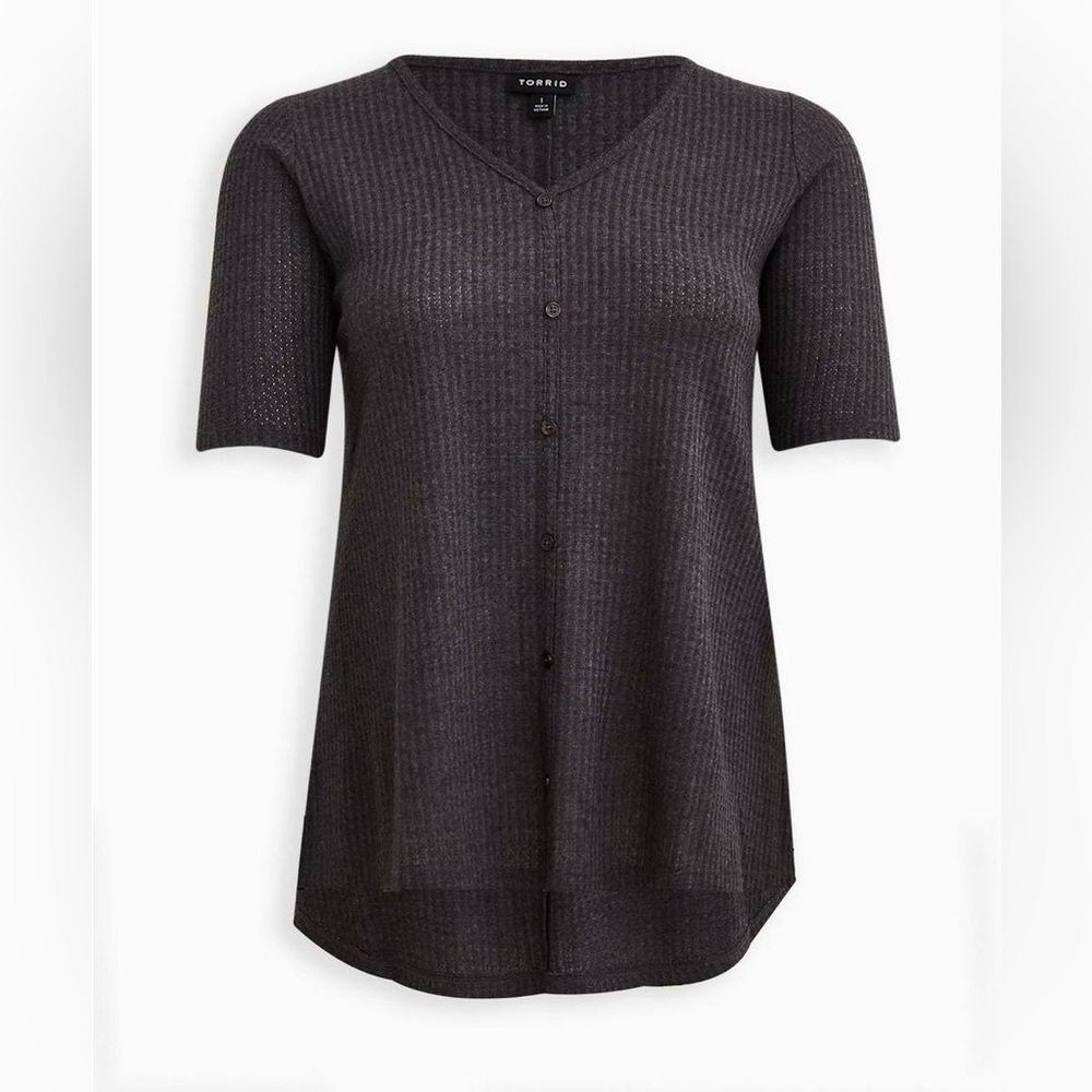 NWT Torrid Waffle V-Neck Tee